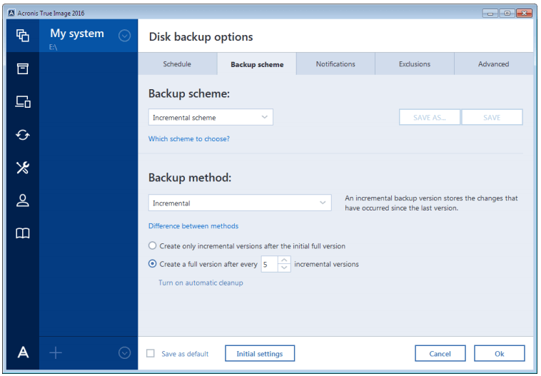 acronis true image 2016 automatic cleanup