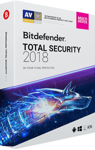 Bitdefender Total Security 2018 3D boxshot