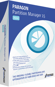 Paragon Partition Manager 15 Home 3D boxshot